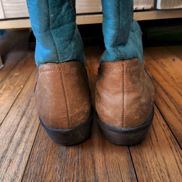 Coconuts by Matisse Blue and Brown cowboy western Boots - Picture 6 of 7
